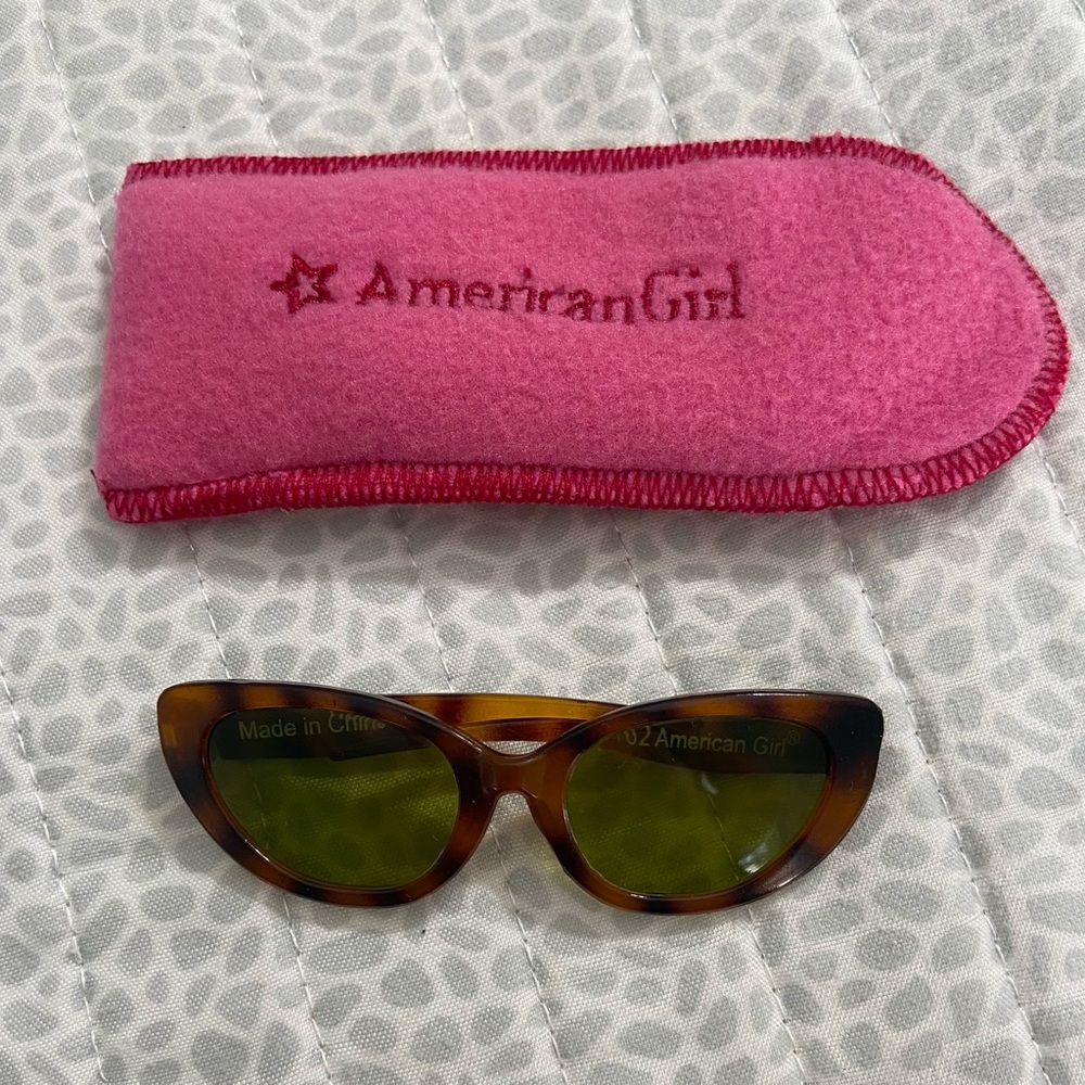 American Girl Girls' Tortoiseshell Sunglasses with Pink Felt Case